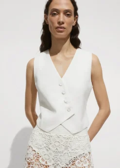 MANGO Spódnice*Szydełkowa minispódniczka z motywem kwiatów