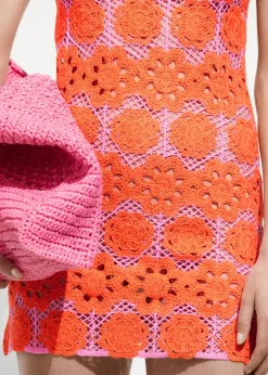 MANGO Sukienki I Kombinezony*Szydełkowa sukienka w kwiaty