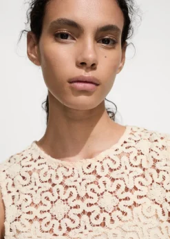 MANGO Sukienki I Kombinezony*Szydełkowa sukienka w kwiaty