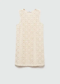 MANGO Sukienki I Kombinezony*Szydełkowa sukienka w kwiaty