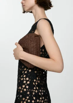 MANGO Sukienki I Kombinezony*Szydełkowa sukienka w kwiaty