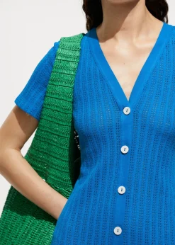 MANGO Sukienki I Kombinezony*Szydełkowa sukienka z guzikami