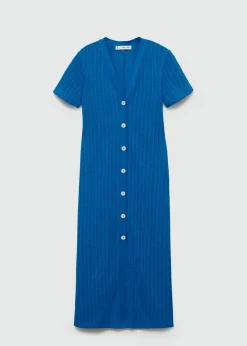 MANGO Sukienki I Kombinezony*Szydełkowa sukienka z guzikami