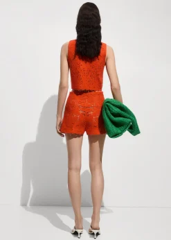 MANGO Krótkie Spodenki*Szydełkowe spodenki z motywem kwiatów