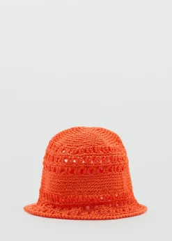 MANGO Czapki I Rękawiczki*Szydełkowy kapelusz rybacki