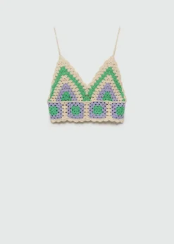 MANGO Topy*Szydełkowy top