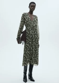 MANGO Sukienki I Kombinezony*Szyfonowa sukienka w kwiaty