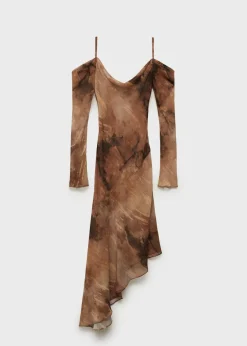 MANGO Sukienki I Kombinezony*Szyfonowa wzorzysta sukienka