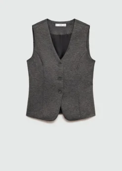 MANGO Kamizelki*Taliowana kamizelka na guziki