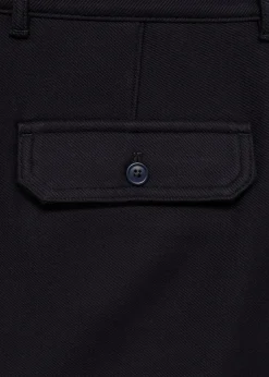 MANGO Spodnie*Teksturowane spodnie bawełniane o regularnym kroju