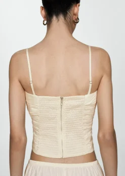 MANGO Topy*Top bandeau z drapowaniem