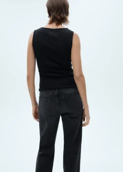 MANGO Topy*Top bawełniany z cekinami