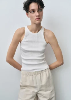 MANGO Topy*Top bawełniany z dekoltem halter