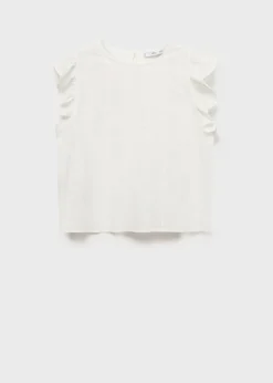 MANGO Topy*Top bawełniany z falbankami