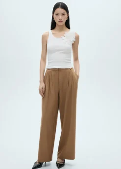 MANGO Topy*Top bawełniany z kwiatem