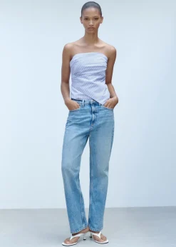 MANGO Topy*Top bez ramiączek w paski