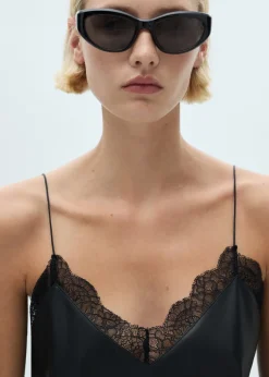 MANGO Topy*Top bieliźniany z imitacji skóry