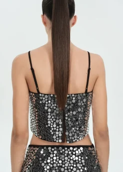 MANGO Topy*Top crop z kryształkami