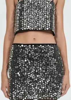 MANGO Topy*Top crop z kryształkami