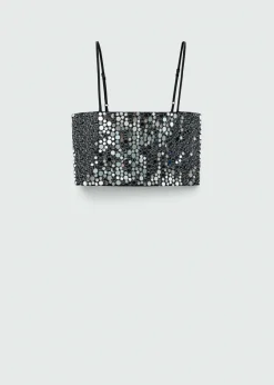 MANGO Topy*Top crop z kryształkami