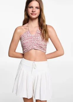 MANGO Koszule I Bluzki*Top crop ze wzorem