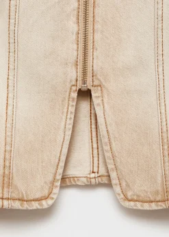 MANGO Topy*Top dżinsowy z suwakiem