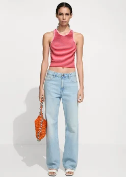 MANGO Topy*Top dzianinowy w paski