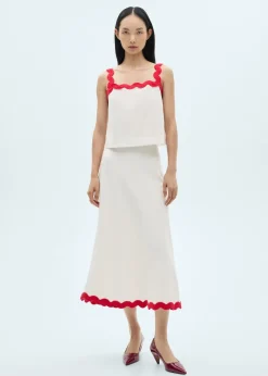 MANGO Topy*Top kontrastowe ramiączka