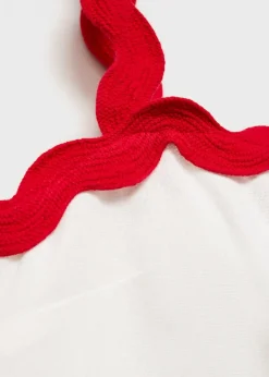 MANGO Topy*Top kontrastowe ramiączka