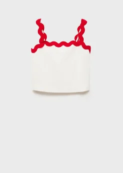 MANGO Topy*Top kontrastowe ramiączka