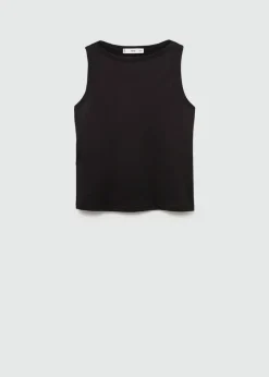 MANGO Topy*Top na ramiączkach dekolt w łódkę