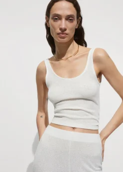 MANGO Topy*Top na ramiączkach z dzianiny