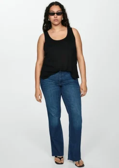 MANGO Topy*Top na ramiączkach z dzianiny