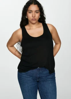 MANGO Topy*Top na ramiączkach z dzianiny