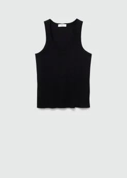 MANGO Topy*Top na ramiączkach z dzianiny