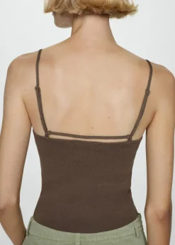 MANGO Topy*Top na ramiączkach z dzianiny