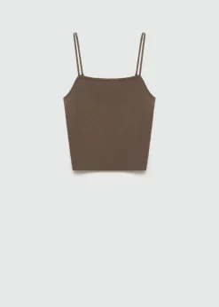 MANGO Topy*Top na ramiączkach z dzianiny