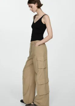 MANGO Topy*Top na ramiączkach z dzianiny