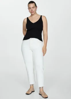 MANGO Topy*Top na ramiączkach z dzianiny