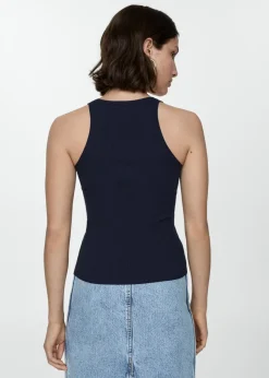 MANGO Topy*Top na ramiączkach z dzianiny