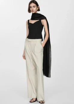 MANGO Topy*Top na ramiączkach z dzianiny