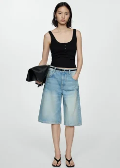 MANGO Topy*Top na ramiączkach z guzikami