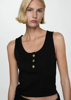 MANGO Topy*Top na ramiączkach z guzikami