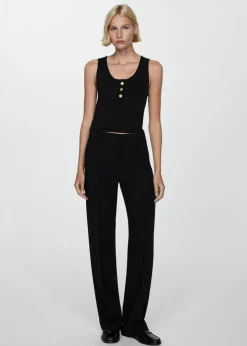 MANGO Topy*Top na ramiączkach z guzikami