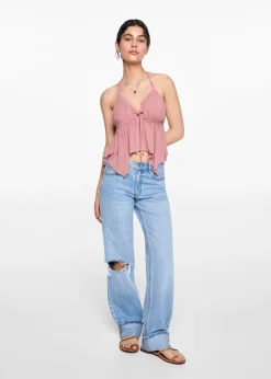 MANGO Koszule I Bluzki*Top na ramiączkach z kokardą