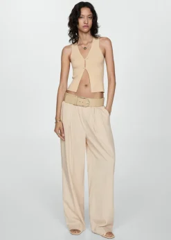 MANGO Topy*Top rozcięty detal