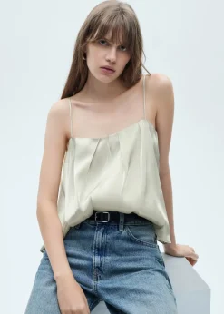 MANGO Topy*Top satynowy na ramiączkach