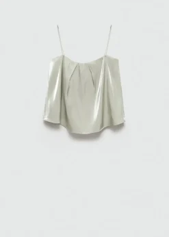 MANGO Topy*Top satynowy na ramiączkach