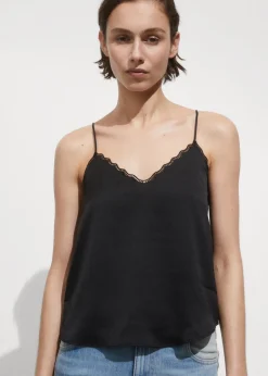 MANGO Topy*Top satynowy na ramiączkach