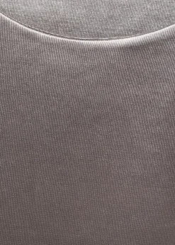 MANGO Topy*Top satynowy w metalicznym kolorze